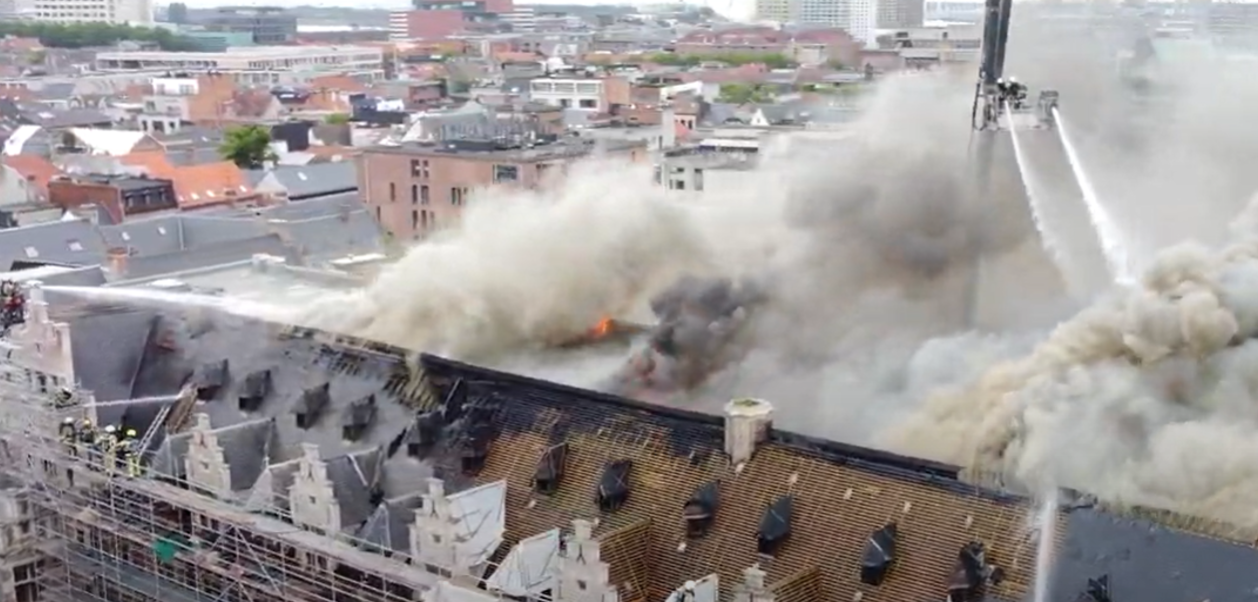 Dronebeeld Brand UA