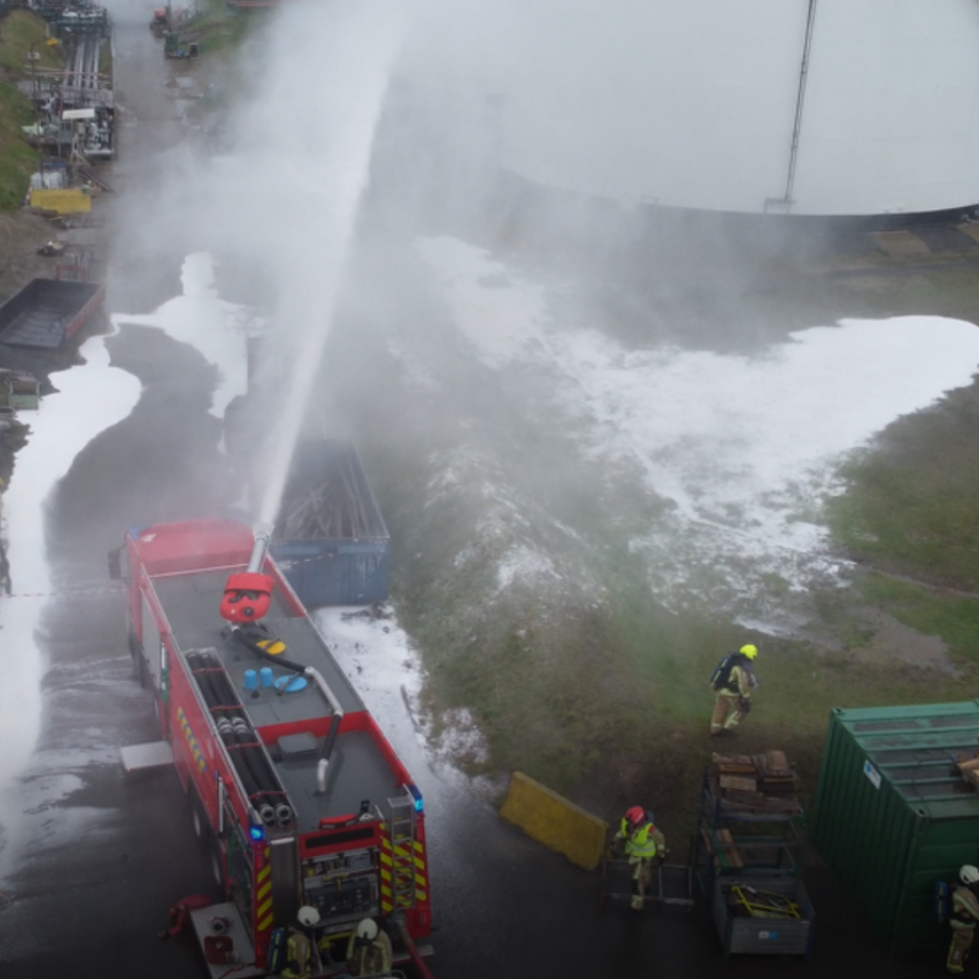 Dronebeeld Oefening Total