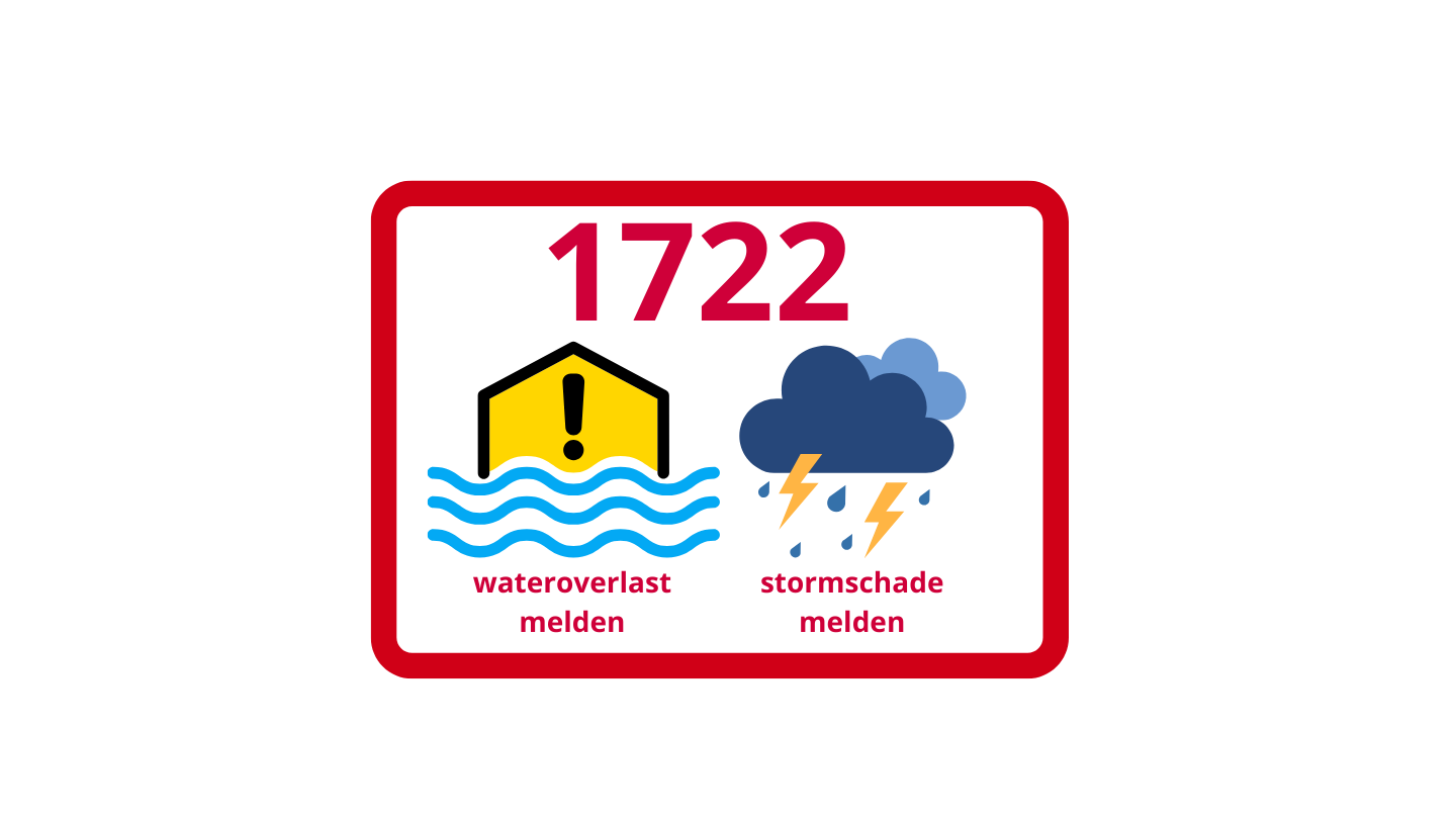 1722. Op dit nummer meld je wateroverlast en stormschade.
